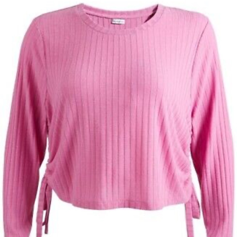 Love Fire Ribbed Knit Crop Top 3x
